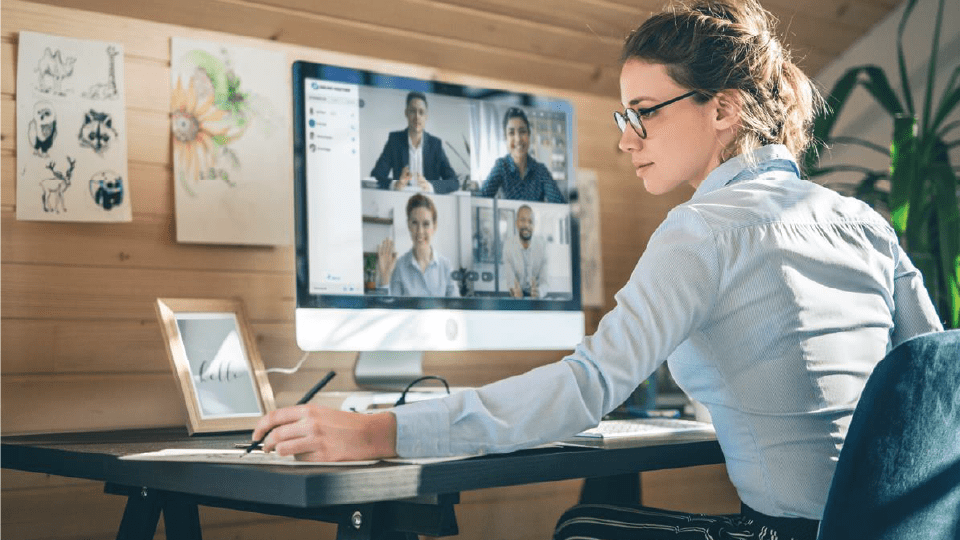 woman at desk