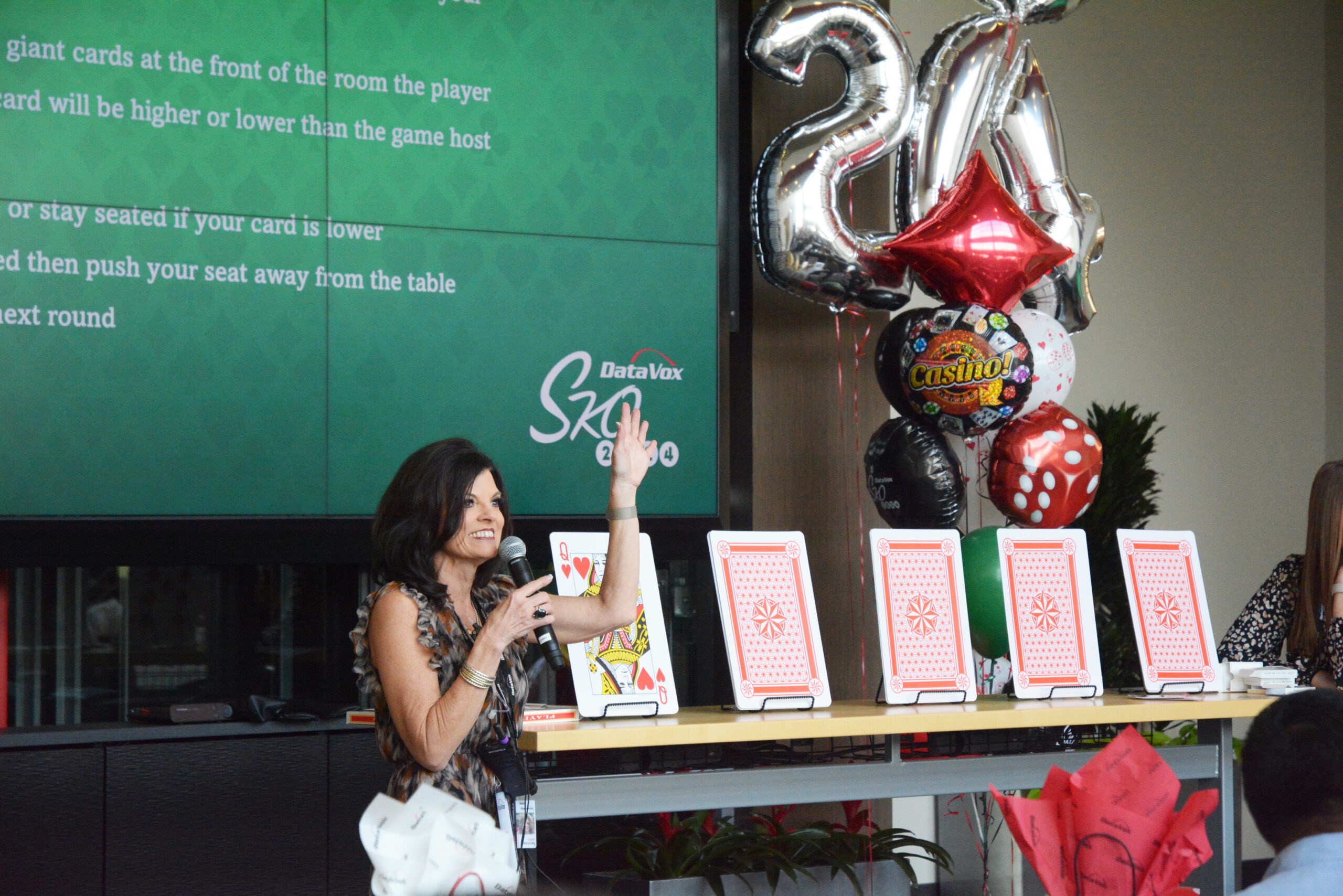 Jody Ferguson hosting a card game from a previous SKO event