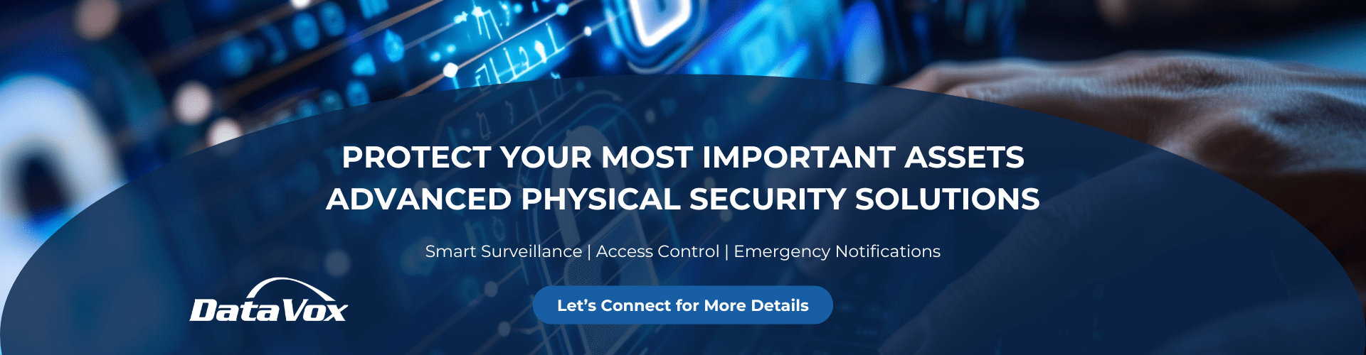Web banner announcing the upcoming event, Advanced Physical Security Solutions