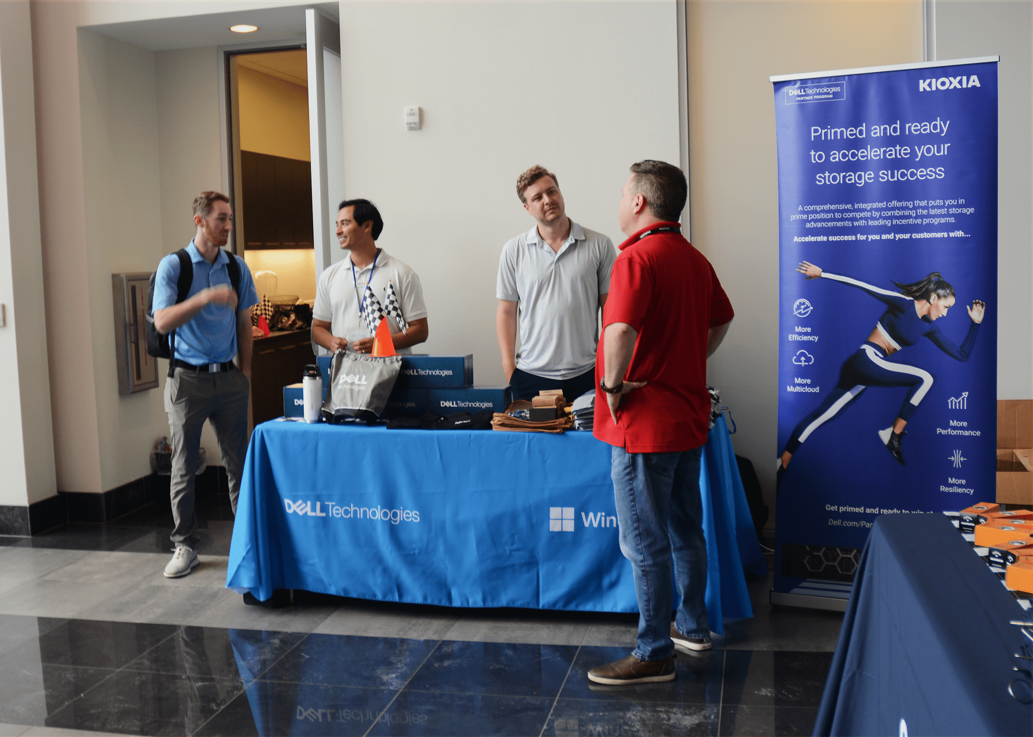 Dell Technologies representatives speaking to IT Summit attendees.
