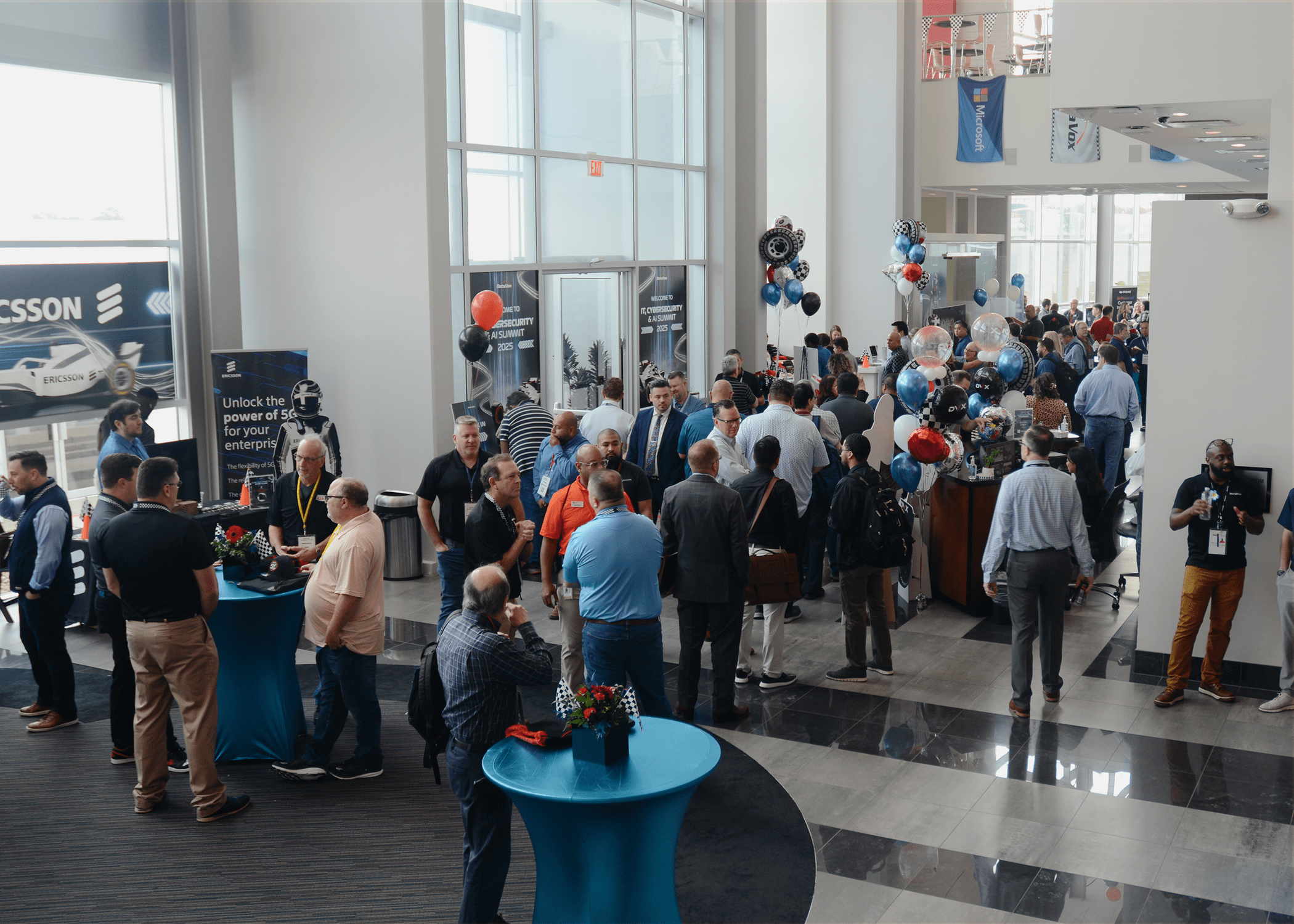 IT Summit attendees in line to check-in for the event.